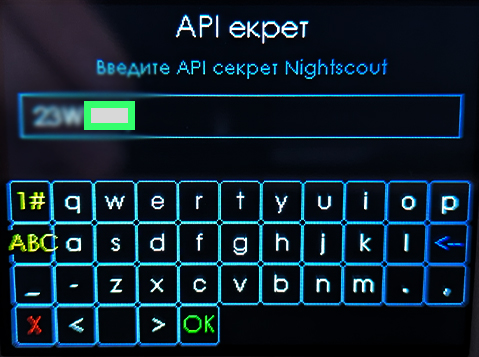 Ввод API секрета