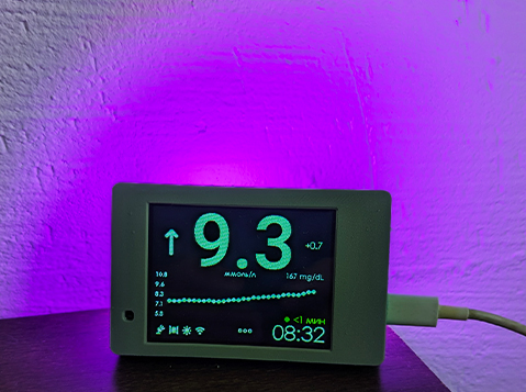 Цвета RGB для разных уровней глюкозы