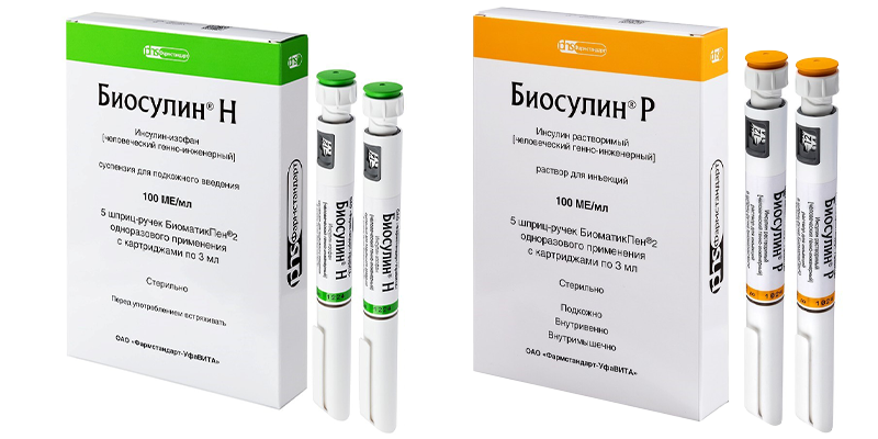 Инсулин Биосулин - упаковка и картридж